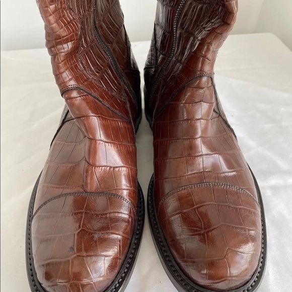 CAPORICCI 572 Alligator Boots Brown - Picture 8 of 14